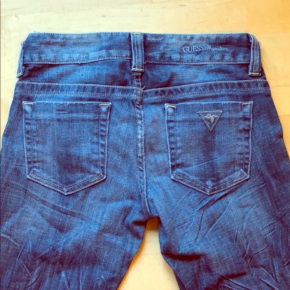 Guess daredevil boot dark blue jeans stretch 27 33